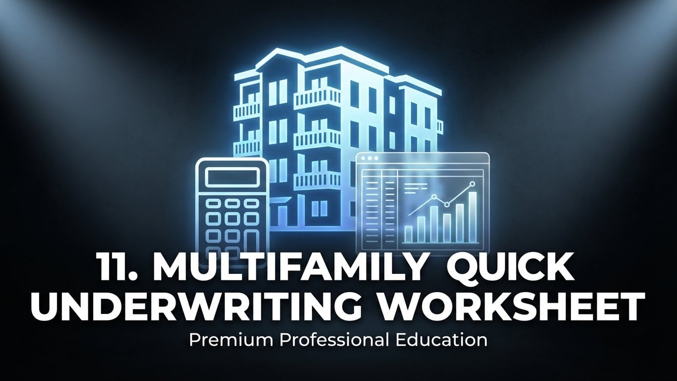 Multifamily Quick Underwriting Worksheet
